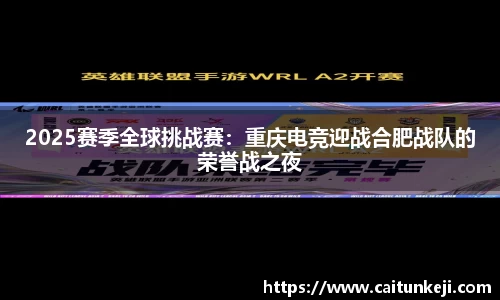 2025赛季全球挑战赛：重庆电竞迎战合肥战队的荣誉战之夜